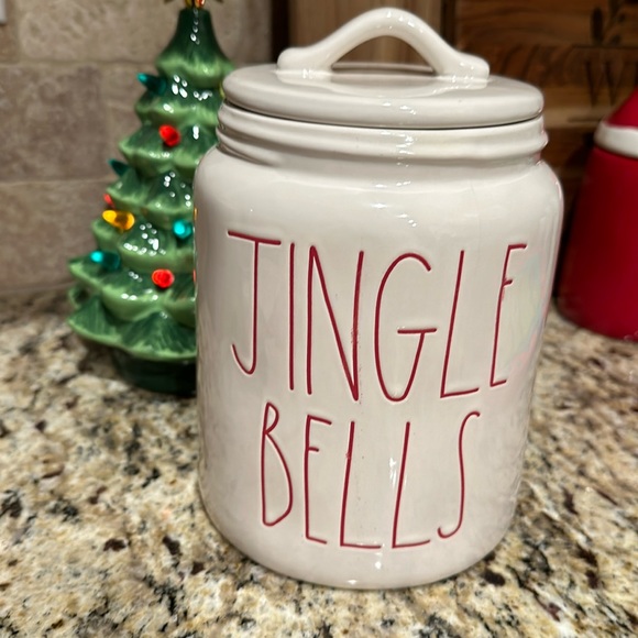 Rae Dunn Jingle Bells canister - Picture 1 of 3